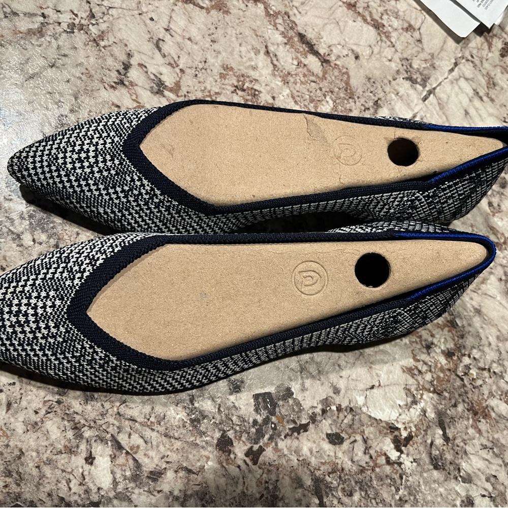 Retired Rothy’s Navy Herringbone Points 9.5